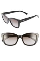 Women's Longchamp Heritage 53mm Square Sunglasses - Black