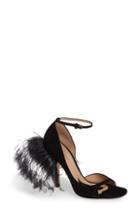 Women's Valentino Garavani Flow Feather Sandal .5us / 37.5eu - Black