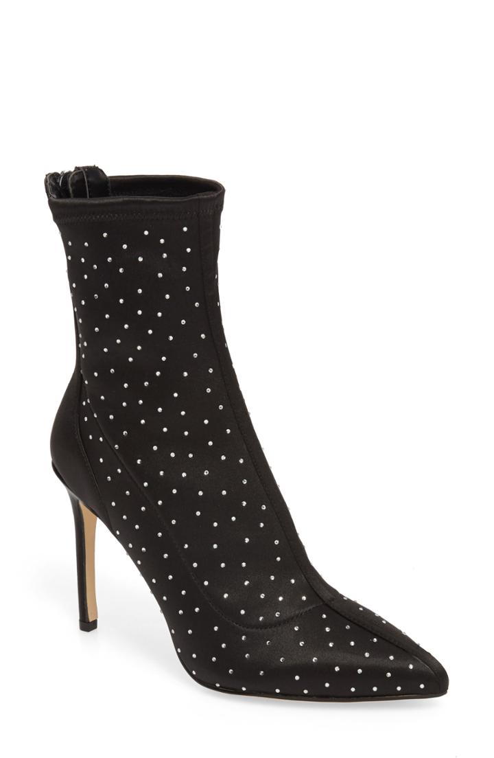 Women's Jewel Badgley Mischka Margot Embellished Stretch Bootie
