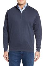 Men's Peter Millar Quarter Zip Pullover, Size - Blue