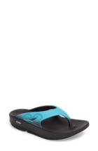 Women's Oofos Ooriginal Sport Flip-flop Sandal M - Blue/green