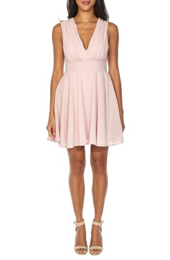 Women's Tfnc V-neck Fit & Flare Dress - Pink