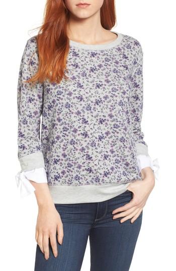 Women's Gibson Poplin Cuff Sweatshirt - Grey