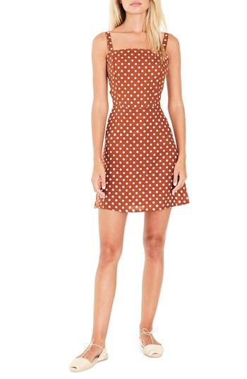 Women's Faithfull The Brand Stepper Polka Dot Sundress - Orange