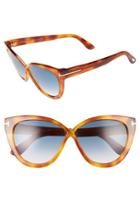 Women's Tom Ford Arabella 59mm Cat Eye Sunglasses - Blonde Havana/ Tortoise