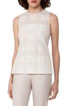 Women's Akris Lace Check Blouse - White