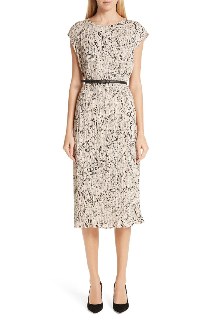 Women's Max Mara Rino Print Plisse Dress