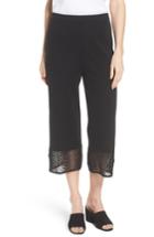 Women's Ming Wang Crop Knit Pants - Black