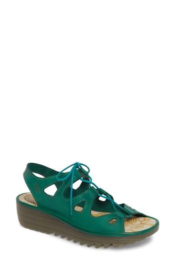 Women's Fly London Exon Sandal Us / 35eu - Green