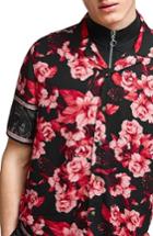 Men's Topman Floral Print Shirt - Red
