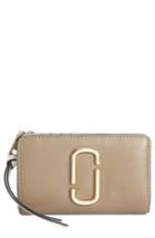 Women's Marc Jacobs Snapshot Leather Compact Wallet - Beige