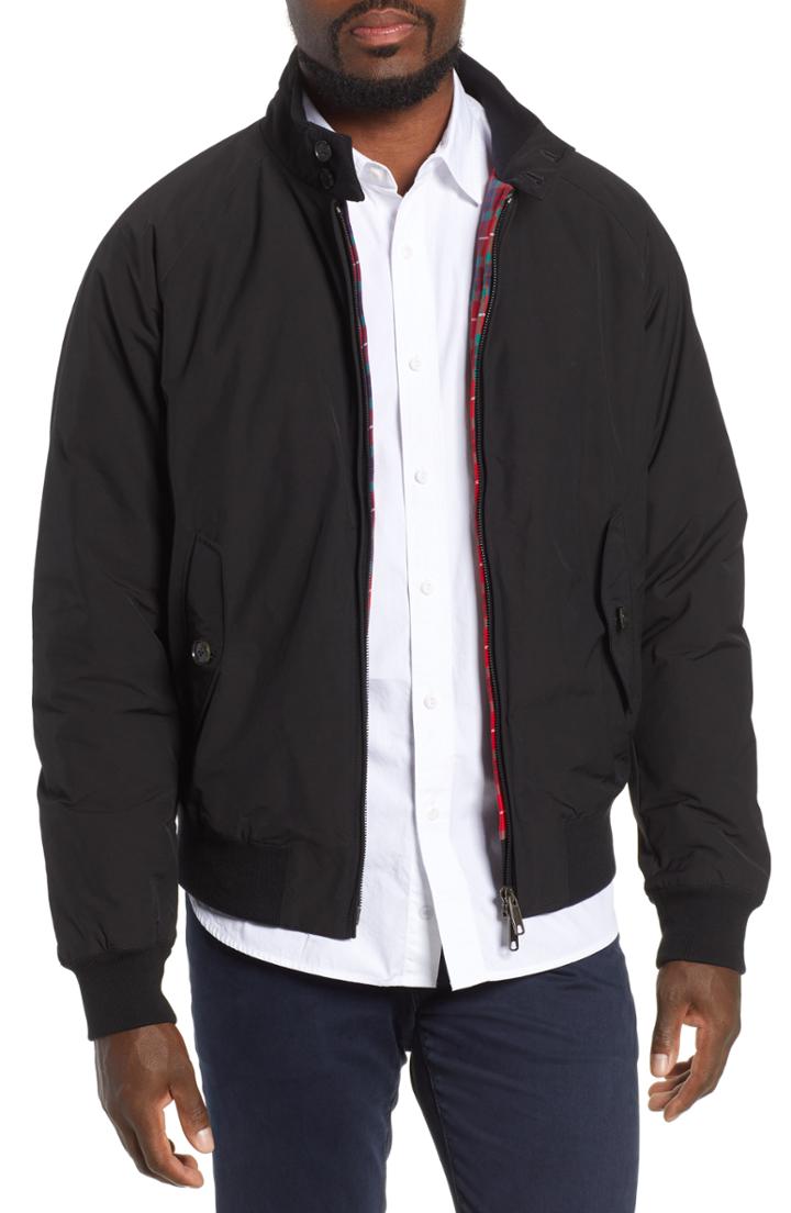 Men's Baracuta G9 Water Resistant Harrington Jacket - Black