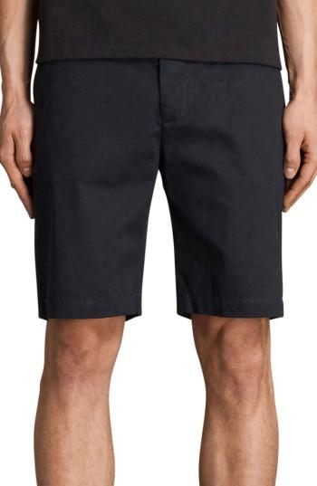 Men's Allsaints Cobalt Slim Fit Cotton Shorts - Blue