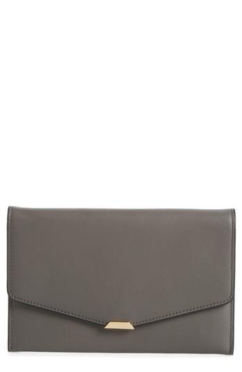Women's Vince Camuto Ebert Leather Flap Wallet - Grey