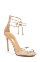 Women's Aquazzura Optic Clear Ankle Tie Sandal .5us / 39.5eu - Pink