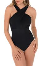 Women's Miraclesuit Underwire Halter One-piece Swimsuit - Black