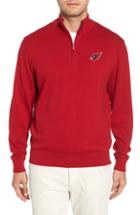 Men's Cutter & Buck Arizona Cardinals - Lakemont Regular Fit Quarter Zip Sweater, Size - Red