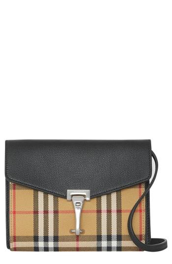 Burberry Baby Macken Vintage Check Crossbody Bag - Black