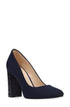 Women's Nine West Denton Block Heel Pump M - Blue