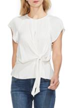 Women's Vince Camuto Tie Front Keyhole Top - White