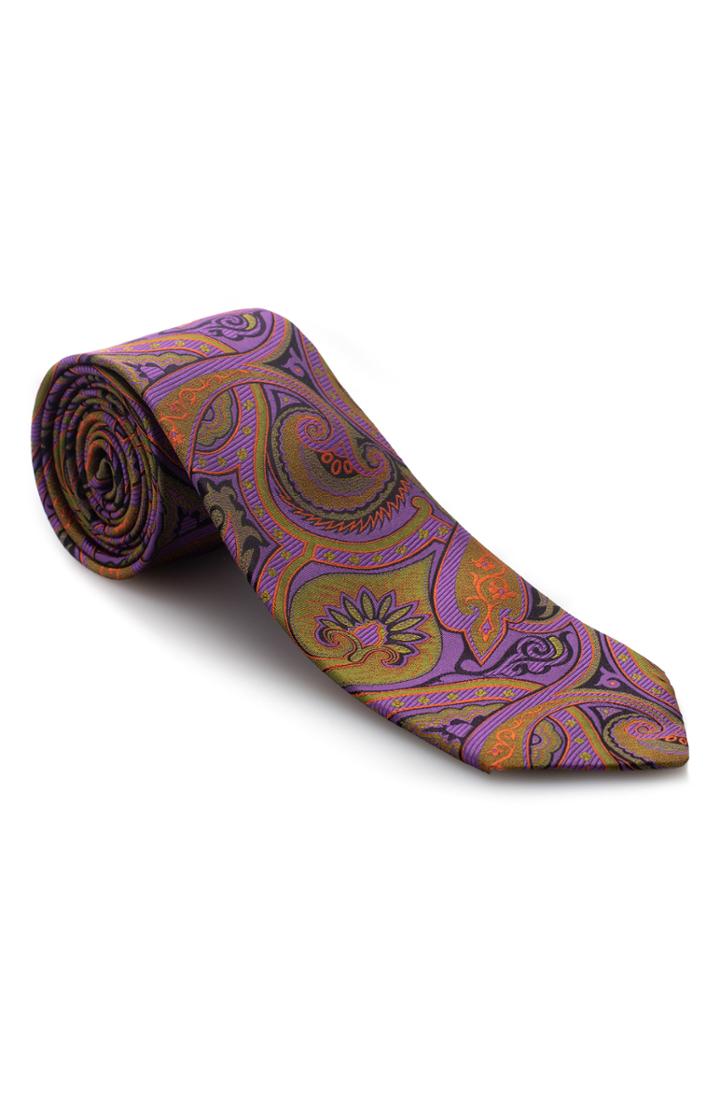 Men's Robert Talbott Floral Silk Tie, Size - Purple