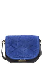 Welden Mini Summit Suede & Leather Crossbody Bag - Blue