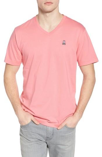 Men's Psycho Bunny V-neck T-shirt (xl) - Coral