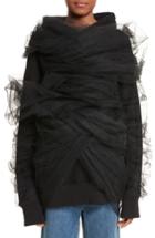 Women's Y/project Tulle Wrapped Hoodie - Black