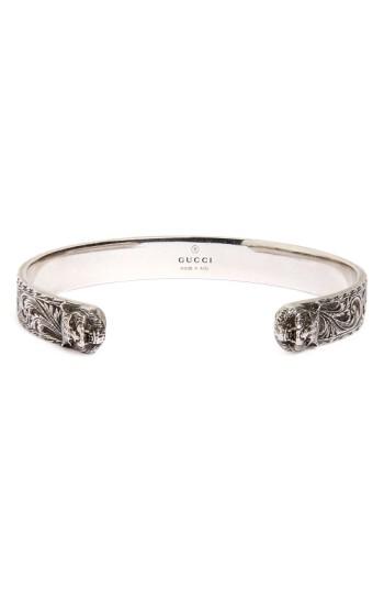 Men's Gucci Feline Head Cuff Bracelet