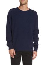 Men's Vince Ribbed Wool & Cashmere Raglan Sweater, Size - Blue