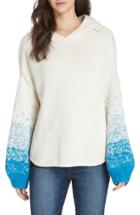 Women's Brochu Walker Alvino Balloon Sleeve Hooded Sweater - White
