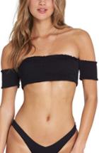 Women's Billabong Sol Searcher Off The Shoulder Bikini Top - Black