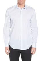 Men's Bugatchi Shaped Fit Print Performance Sport Shirt - White