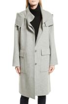 Women's Theory New Divide Duffle Wool & Cashmere Coat - Grey
