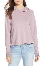 Women's Sundry Embroidered Crop Hoodie - Pink