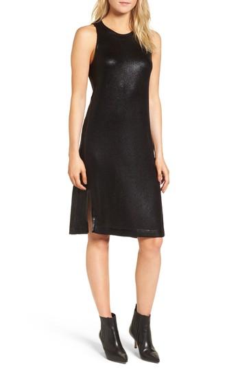 Women's Splendid Metallic Coated Dress - Black