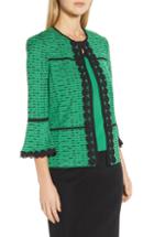 Women's Ming Wang Flare Cuff Sweater Jacket - Green