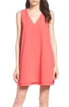 Women's Bb Dakota 'palma' Crepe Shift Dress - Coral