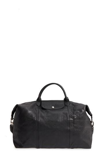 Longchamp Le Pliage Leather Duffel Bag -