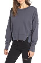 Women's Hudson Jeans Snap Sweatshirt - Grey