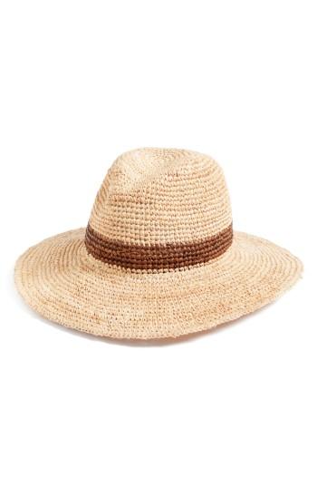 Women's Brooklyn Hat Co Stanton Raffia Safari Hat - Brown