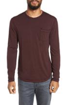 Men's John Varvatos Star Usa Burnout Long Sleeve T-shirt, Size - Burgundy