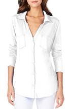Women's Michael Stars Knit Shirt, Size - White