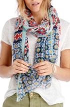Women's Sole Society Mixed Tile Print Scarf, Size - Blue