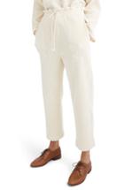 Women's Madewell Texture & Thread Velour Corduroy Pants, Size - White