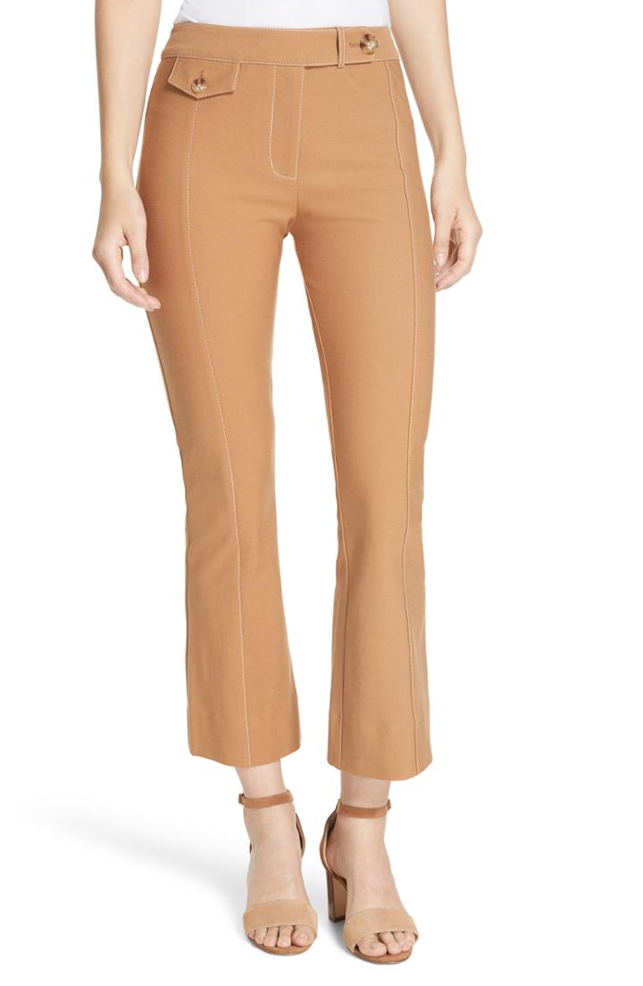 Women's Derek Lam 10 Crosby Flare Leg Crop Trousers