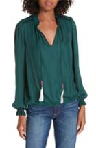 Women's Dolan Cinched Hem Blouse, Size - Green