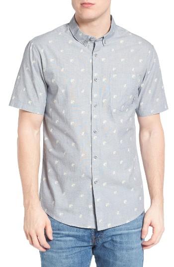 Men's Billabong Marker Print Woven Shirt - Blue