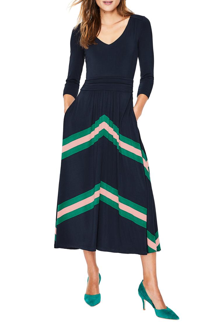 Women's Boden Juliet Jersey Midi Dress - Blue