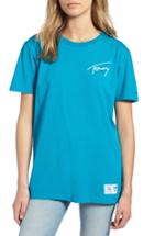 Women's Tommy Jeans Tjw Embroidered Logo Tee - Blue